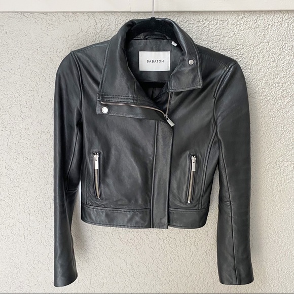 Aritzia Babaton Jagger Leather Moto Jacket - Picture 8 of 16